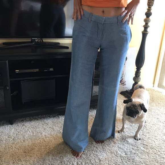 Theory brand light denim bell bottom pants - Picture 4 of 8